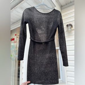 Black Glitter Cocktail Dress